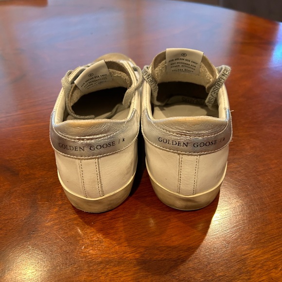 Golden Goose Gray and White Sneakers Distressed Leather women’s size 7.5 - Picture 4 of 7